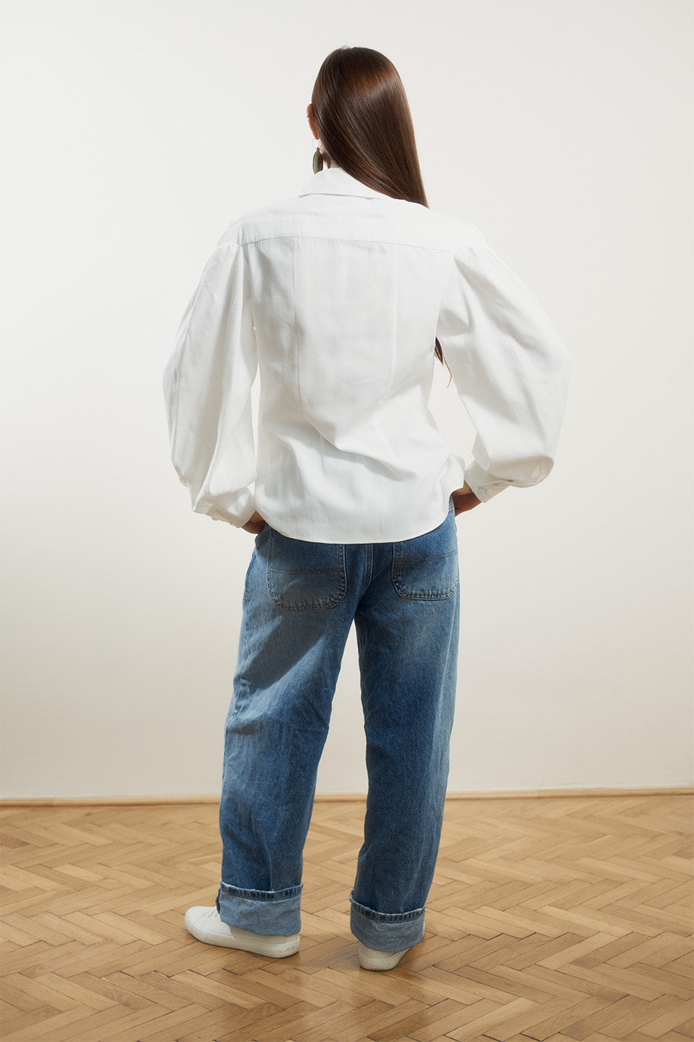 Shirt With Asymmetrical Buttoning